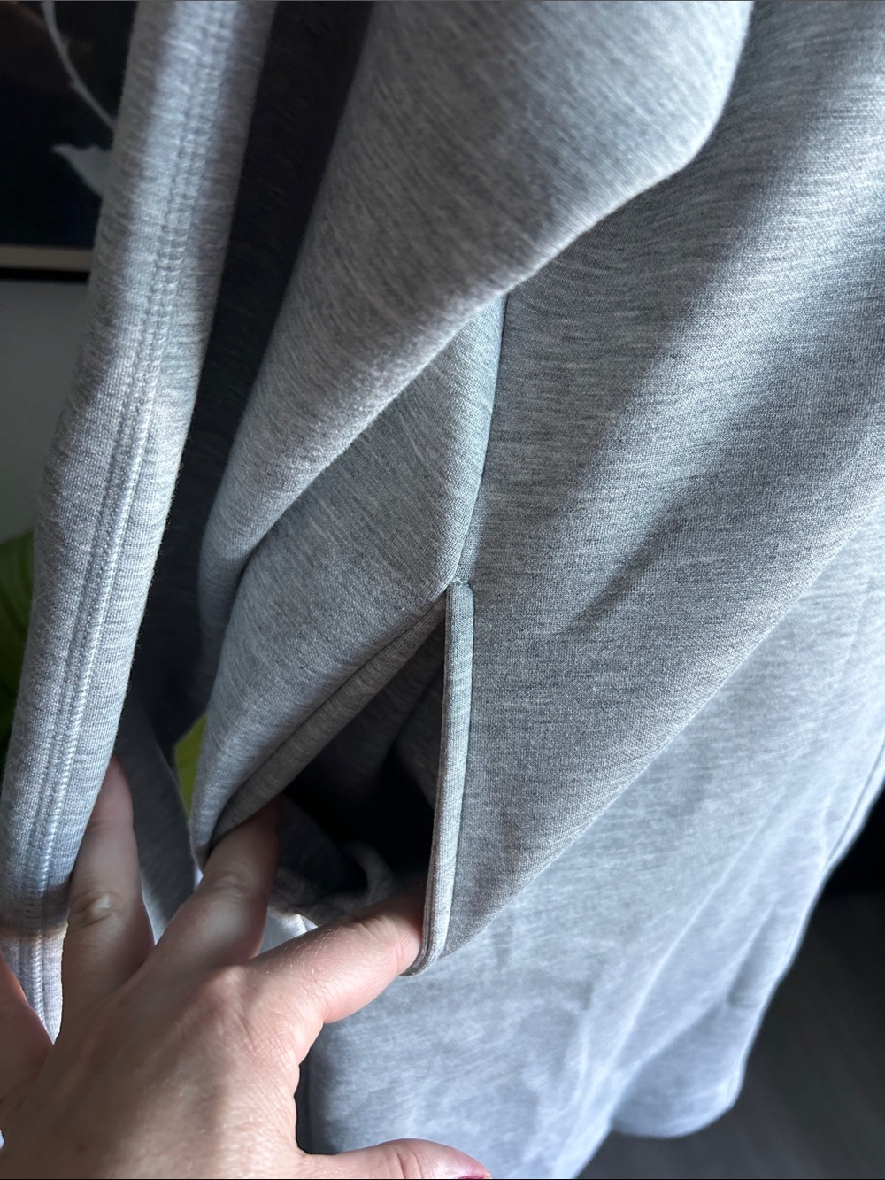 🌺 L Minimalist Gray Long Sleeve boxy baggy sweatshirt Knit Dress - Picture 3 of 11